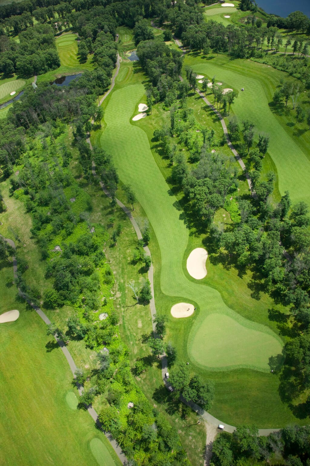aerial-view-of-golf-course-during-summer
